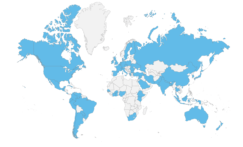 What countries are represented on Halo?